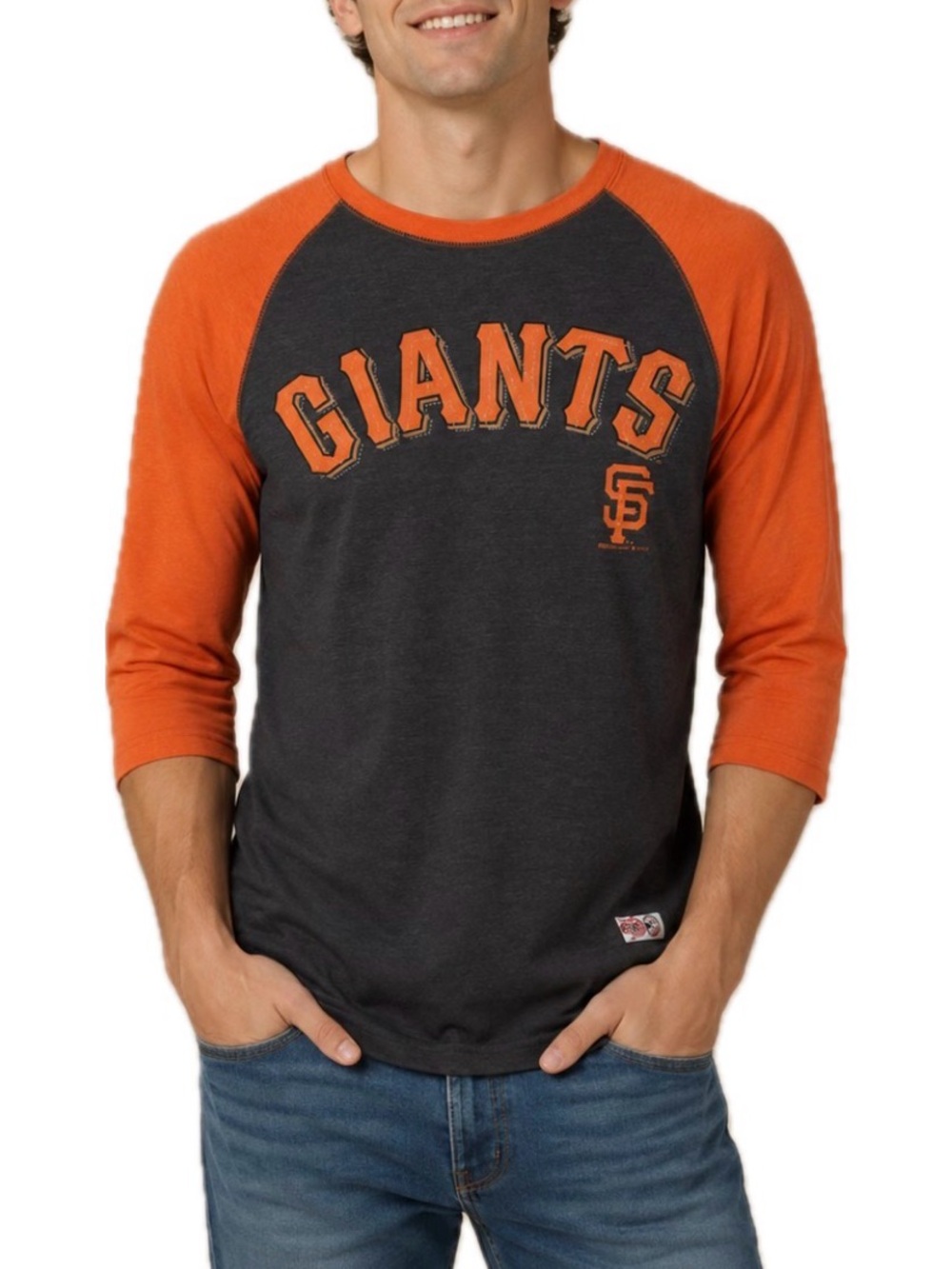 Stitches San Francisco Giants 3/4 length sleeve Shirt.